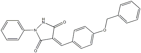 4-[4-(benzyloxy)benzylidene]-1-phenyl-3,5-pyrazolidinedione Struktur