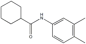 N-(3,4-dimethylphenyl)cyclohexanecarboxamide 结构式