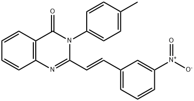 2-(2-{3-nitrophenyl}vinyl)-3-(4-methylphenyl)-4(3H)-quinazolinone,142888-60-6,结构式