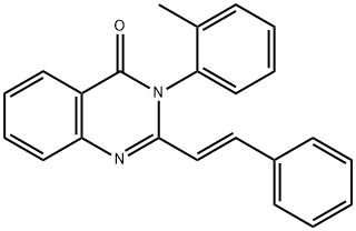 3-(2-methylphenyl)-2-(2-phenylvinyl)-4(3H)-quinazolinone 化学構造式