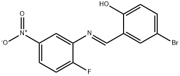 4-bromo-2-[({2-fluoro-5-nitrophenyl}imino)methyl]phenol,1429664-42-5,结构式