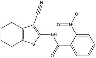 N-(3-cyano-4,5,6,7-tetrahydro-1-benzothien-2-yl)-2-nitrobenzamide Struktur