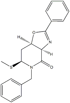 5-benzyl-6-(methylsulfanyl)-2-phenyl-5,6,7,7a-tetrahydro[1,3]oxazolo[4,5-c]pyridin-4(3aH)-one,143466-51-7,结构式