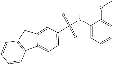 N-(2-methoxyphenyl)-9H-fluorene-2-sulfonamide,14348-78-8,结构式