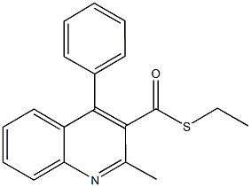 S-ethyl 2-methyl-4-phenyl-3-quinolinecarbothioate Struktur