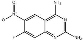 2,4-diamino-7-fluoro-6-nitroquinazoline 化学構造式