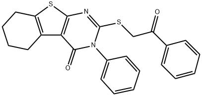 144316-11-0 2-[(2-oxo-2-phenylethyl)sulfanyl]-3-phenyl-5,6,7,8-tetrahydro[1]benzothieno[2,3-d]pyrimidin-4(3H)-one