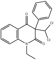 3-(dichloromethyl)-1-ethyl-3-phenyl-2,4(1H,3H)-quinolinedione Structure