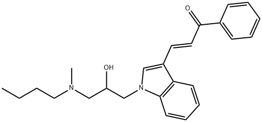 3-(1-{3-[butyl(methyl)amino]-2-hydroxypropyl}-1H-indol-3-yl)-1-phenyl-2-propen-1-one|化合物 PKNB-IN-1