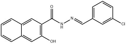 N'-(3-chlorobenzylidene)-3-hydroxy-2-naphthohydrazide Structure