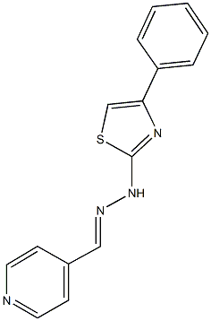 isonicotinaldehyde (4-phenyl-1,3-thiazol-2-yl)hydrazone Structure
