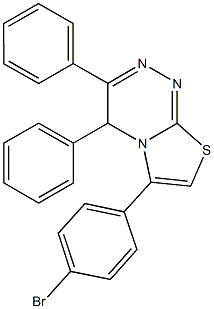 6-(4-bromophenyl)-3,4-diphenyl-4H-[1,3]thiazolo[2,3-c][1,2,4]triazine|