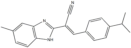 3-(4-isopropylphenyl)-2-(5-methyl-1H-benzimidazol-2-yl)acrylonitrile 结构式