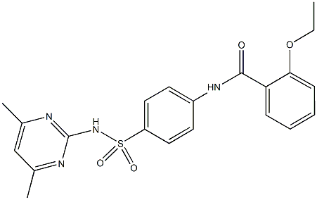 N-(4-{[(4,6-dimethyl-2-pyrimidinyl)amino]sulfonyl}phenyl)-2-ethoxybenzamide Struktur