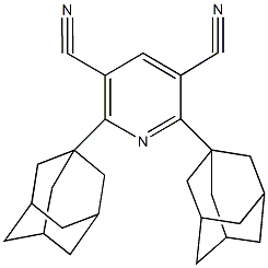 2,6-di(1-adamantyl)-3,5-pyridinedicarbonitrile Struktur