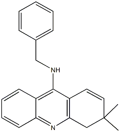 9-Benzylamino-3,3-dimethyl-3,4-dihydroacridine hydrochloride,146549-91-9,结构式