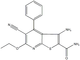 3-amino-5-cyano-6-ethoxy-4-phenylthieno[2,3-b]pyridine-2-carboxamide|