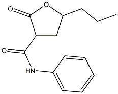 2-oxo-N-phenyl-5-propyltetrahydro-3-furancarboxamide Struktur