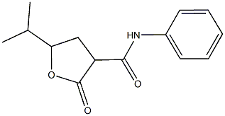5-isopropyl-2-oxo-N-phenyltetrahydro-3-furancarboxamide Structure