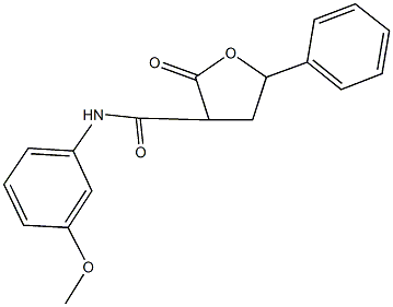 N-(3-methoxyphenyl)-2-oxo-5-phenyltetrahydro-3-furancarboxamide,14668-56-5,结构式