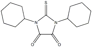 1,3-dicyclohexyl-2-thioxoimidazolidine-4,5-dione Struktur