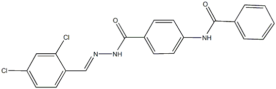 N-(4-{[2-(2,4-dichlorobenzylidene)hydrazino]carbonyl}phenyl)benzamide Structure