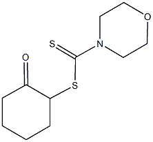 2-oxocyclohexyl 4-morpholinecarbodithioate Struktur