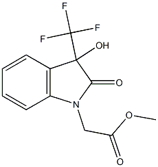 methyl [3-hydroxy-2-oxo-3-(trifluoromethyl)-2,3-dihydro-1H-indol-1-yl]acetate Structure