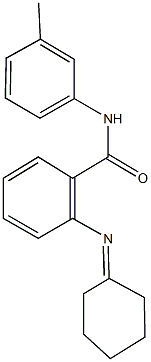 2-(cyclohexylideneamino)-N-(3-methylphenyl)benzamide Struktur