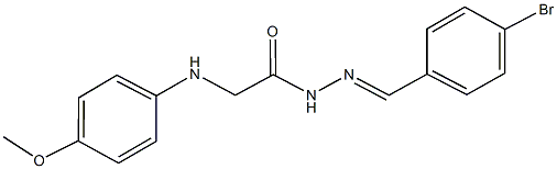 N'-(4-bromobenzylidene)-2-(4-methoxyanilino)acetohydrazide Struktur