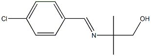 2-[(4-chlorobenzylidene)amino]-2-methyl-1-propanol 化学構造式