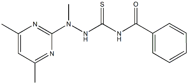 N-{[2-(4,6-dimethyl-2-pyrimidinyl)-2-methylhydrazino]carbothioyl}benzamide,148319-67-9,结构式