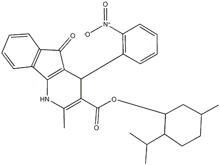 2-isopropyl-5-methylcyclohexyl 4-{2-nitrophenyl}-2-methyl-5-oxo-4,5-dihydro-1H-indeno[1,2-b]pyridine-3-carboxylate|