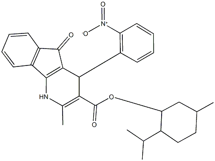 148458-21-3 2-isopropyl-5-methylcyclohexyl 4-{2-nitrophenyl}-2-methyl-5-oxo-4,5-dihydro-1H-indeno[1,2-b]pyridine-3-carboxylate