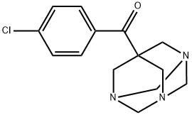 (4-chlorophenyl)(1,3,5-triazatricyclo[3.3.1.1~3,7~]dec-7-yl)methanone 化学構造式