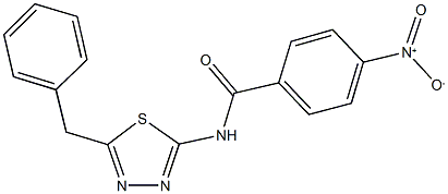 N-(5-benzyl-1,3,4-thiadiazol-2-yl)-4-nitrobenzamide Struktur