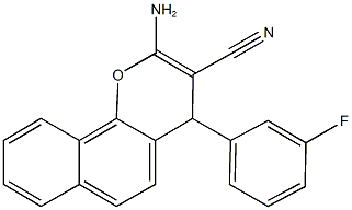 2-amino-4-(3-fluorophenyl)-4H-benzo[h]chromene-3-carbonitrile Structure