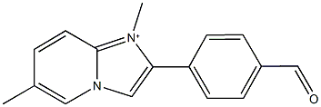 2-(4-formylphenyl)-1,6-dimethylimidazo[1,2-a]pyridin-1-ium Structure