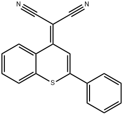 2-(2-phenyl-4H-thiochromen-4-ylidene)malononitrile Struktur