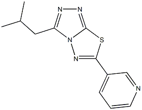 3-isobutyl-6-(3-pyridinyl)[1,2,4]triazolo[3,4-b][1,3,4]thiadiazole 化学構造式