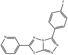 3-(4-fluorophenyl)-6-(3-pyridinyl)[1,2,4]triazolo[3,4-b][1,3,4]thiadiazole 结构式
