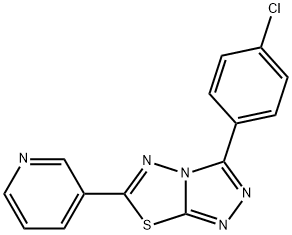 3-(4-chlorophenyl)-6-(3-pyridinyl)[1,2,4]triazolo[3,4-b][1,3,4]thiadiazole 结构式