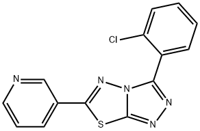 3-(2-chlorophenyl)-6-(3-pyridinyl)[1,2,4]triazolo[3,4-b][1,3,4]thiadiazole 结构式