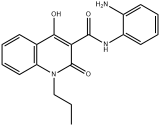 N-(2-aminophenyl)-4-hydroxy-2-oxo-1-propyl-1,2-dihydro-3-quinolinecarboxamide 结构式