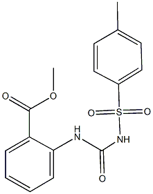 methyl 2-[({[(4-methylphenyl)sulfonyl]amino}carbonyl)amino]benzoate Structure