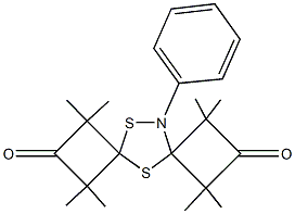 1,1,3,3,7,7,9,9-octamethyl-11-phenyl-5,10-dithia-11-azadispiro[3.1.3.2]undecane-2,8-dione Structure