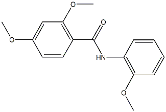 2,4-dimethoxy-N-(2-methoxyphenyl)benzamide 化学構造式