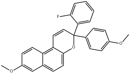 3-(2-fluorophenyl)-8-methoxy-3-(4-methoxyphenyl)-3H-benzo[f]chromene Structure