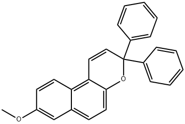 3,3-diphenyl-3H-benzo[f]chromen-8-yl methyl ether 结构式