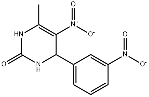 5-nitro-4-{3-nitrophenyl}-6-methyl-3,4-dihydro-2(1H)-pyrimidinone Structure